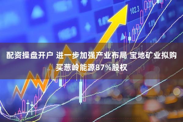 配资操盘开户 进一步加强产业布局 宝地矿业拟购买葱岭能源87%股权